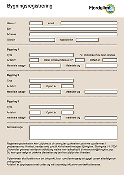 Bygningsregistrering - blanket
